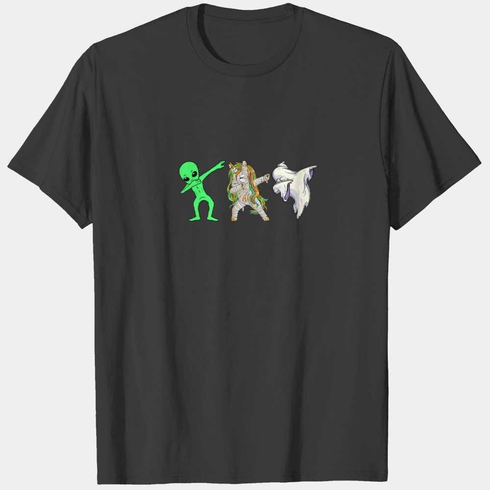 Dabbing Unicorn Ghost And Alien Scary Halloween Mo T Shirts